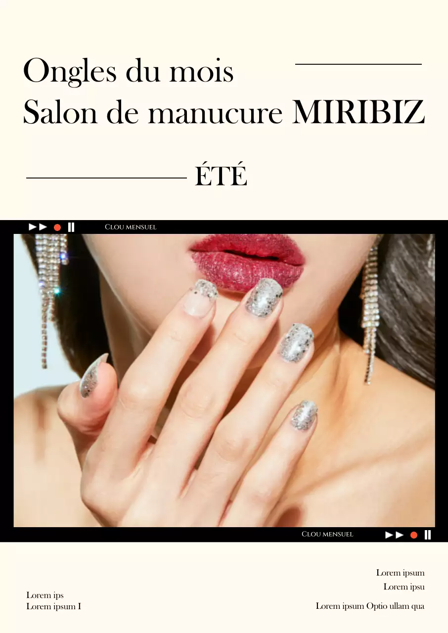 Affiche promotionnelle simple sur le clou du mois sur fond jaune clair