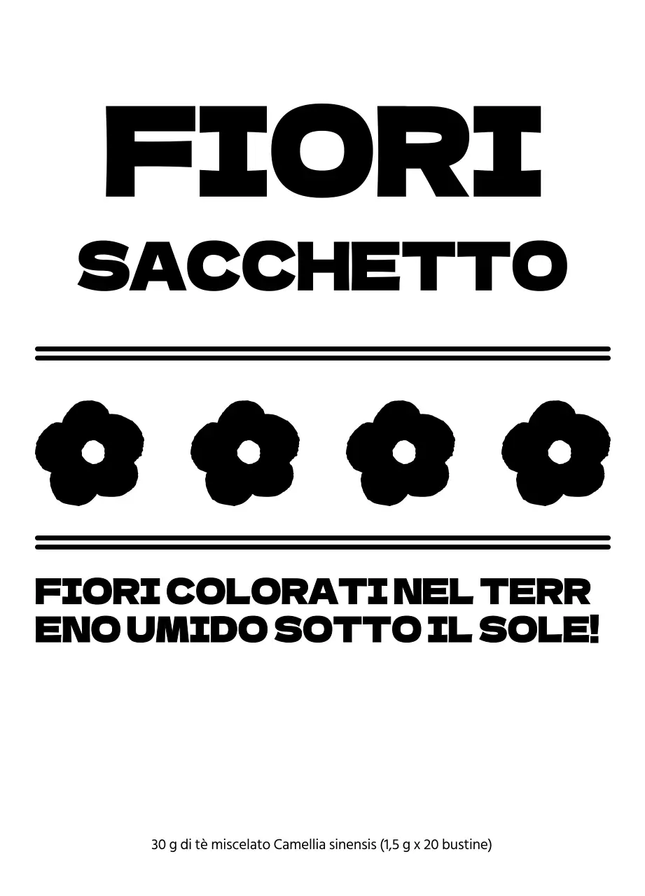 Bustine da tè con illustrazioni floreali