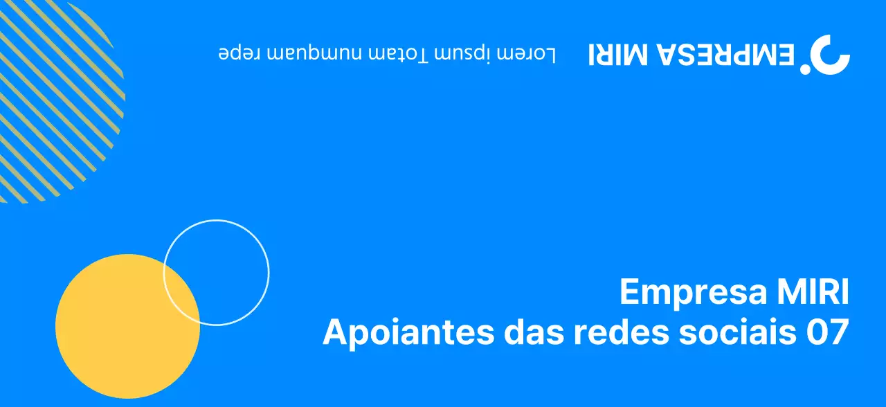 Um conceito simples para uma lembrança de um apoiante da empresa, com círculos azuis e amarelos.