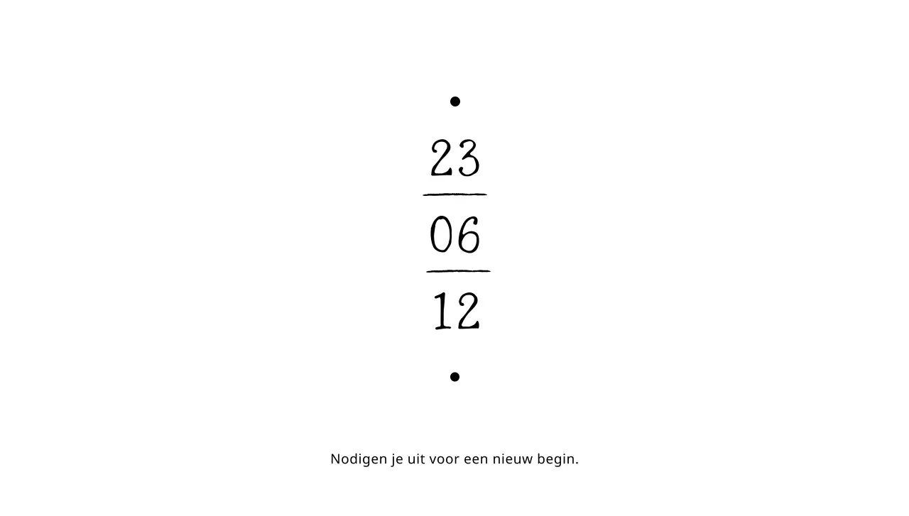 Gedateerde uitnodiging envelop met vintage tekst