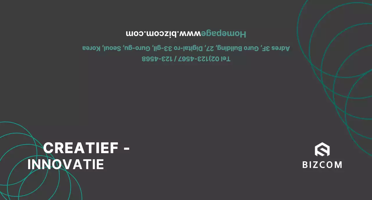 Eenvoudige bizcom in zwart en grijs om je bedrijf te promoten