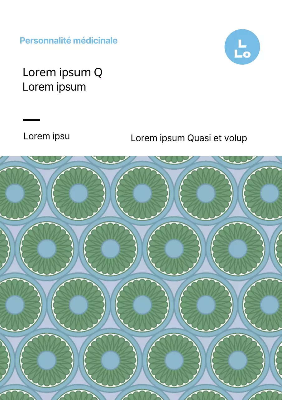 Étiquette de nourriture traditionnelle Hanwa à motif bleu