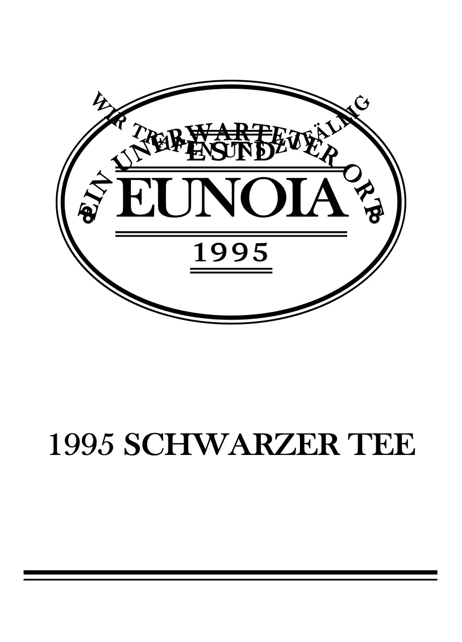 Schwarzer Teebeutel in Form eines Vintage-Logos