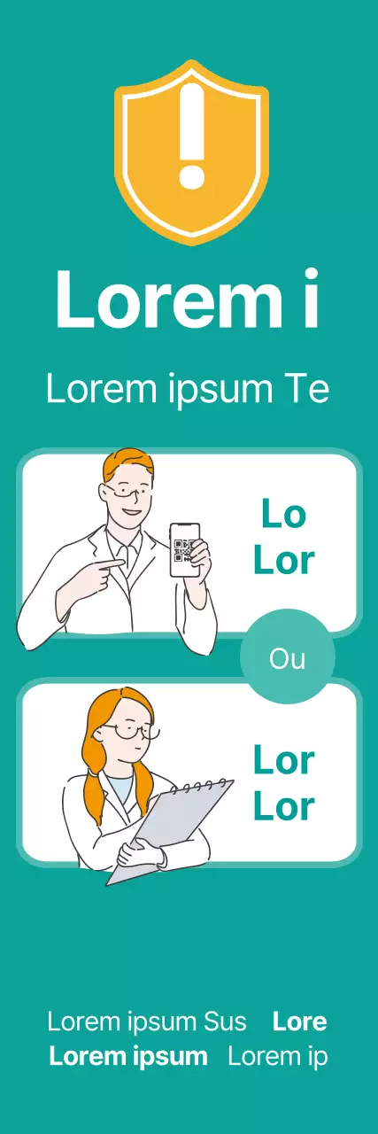 Étiquettes d'inscription pour le coronavirus, illustrées, bleues et soignées
