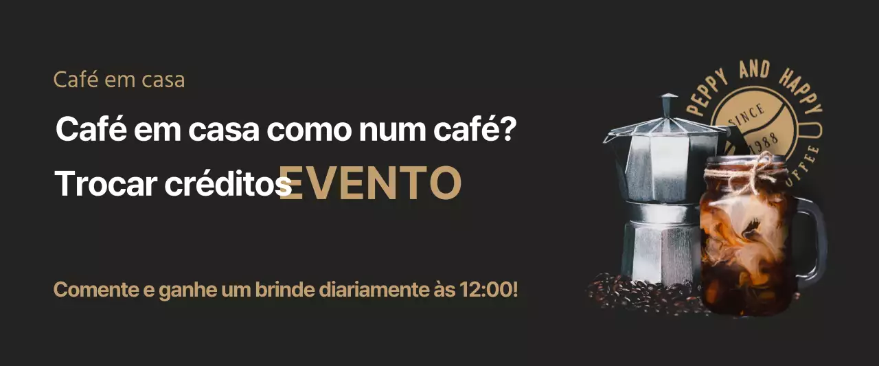 Cartaz de evento relacionado com o café preto e castanho