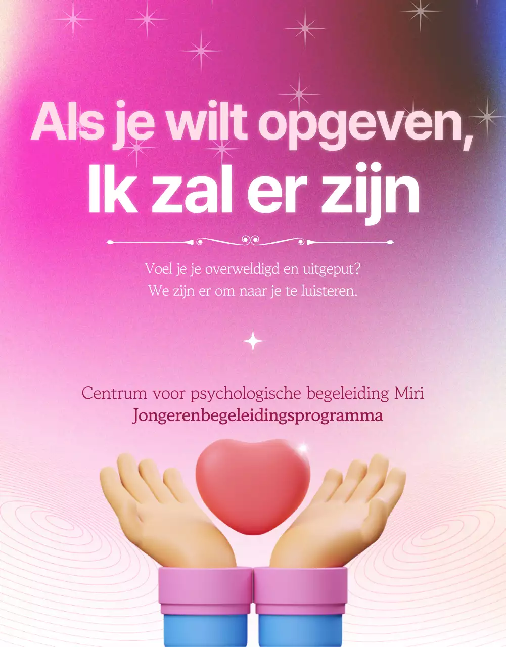 Bevorder roze, dromerige, emotionele psychotherapie