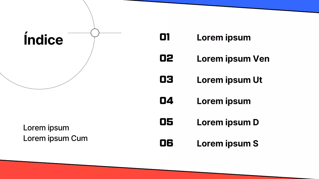 Un sencillo cuadro de mando en blanco y azul