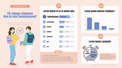 Das Pink-Pencil-Konzept College Sommerferien Umfrage Infografik