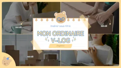 Papeterie à caractère mignon emballage patron vlog en jaune et bleu