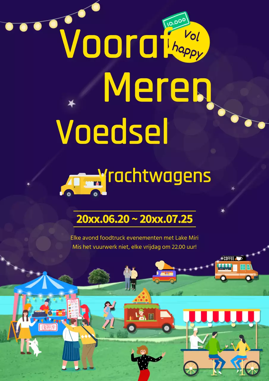 Promoot uw indigo night sky zomernachtmarkt evenement