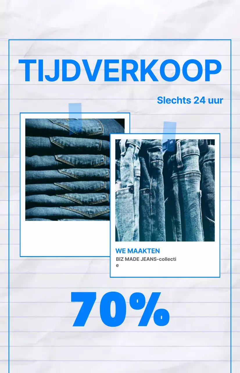 Time Sale promotievlag met een koel zomergevoel