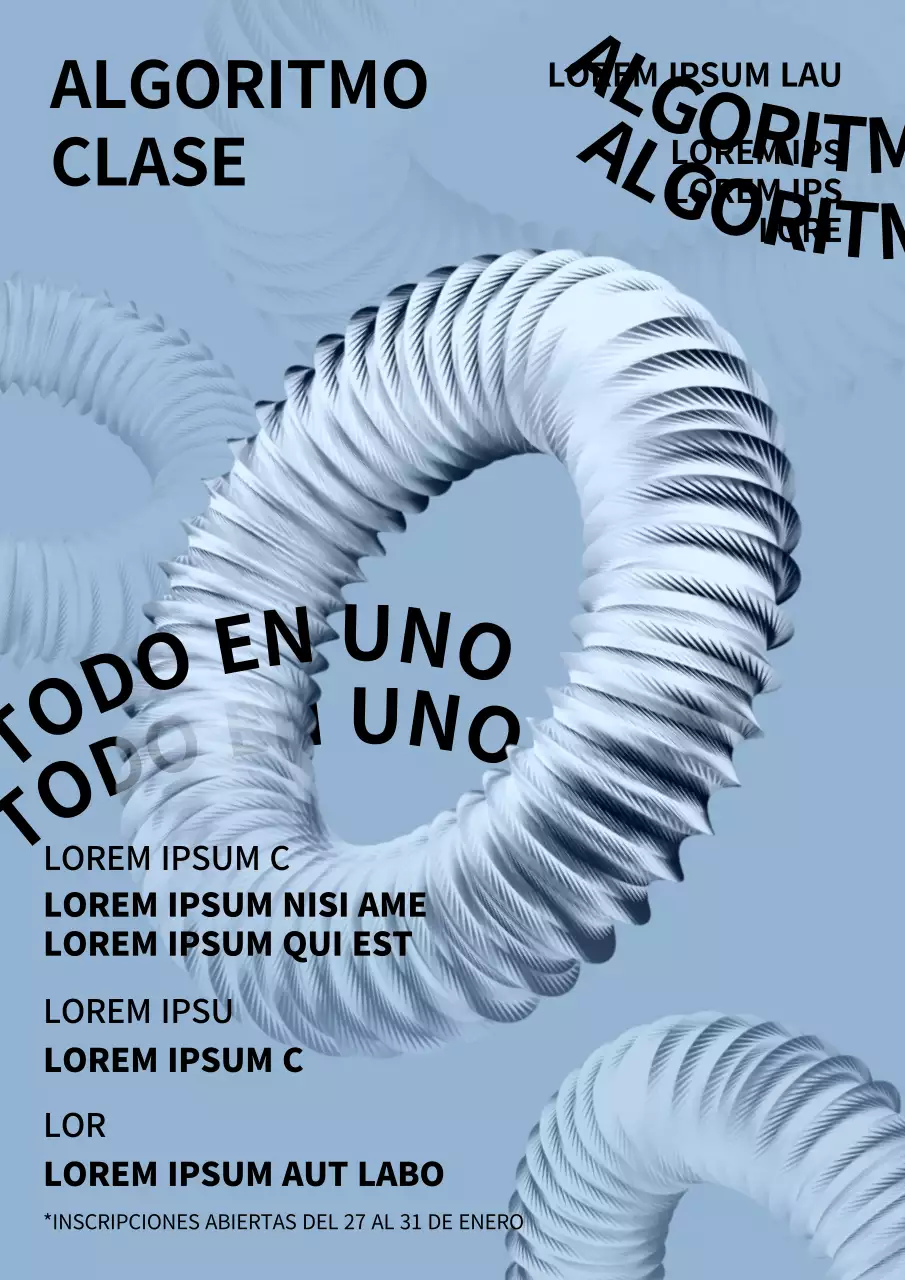 Fondo Azul Cielo Tutorial Algorítmico de Metal para Concepto de Anillo 3D