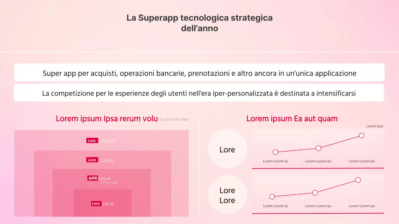 Una palette di colori geometrici per la tendenza rosa di quest'anno