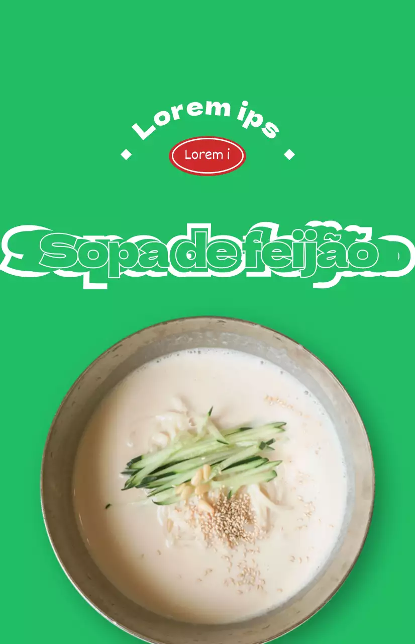 Promoções de restaurantes com fotografias coloridas de diferentes alimentos de verão