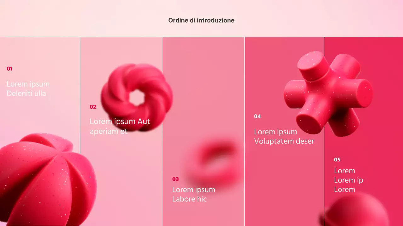 Una palette di colori geometrici per la tendenza rosa di quest'anno