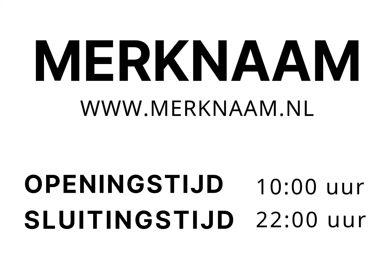 Papier met eenvoudige zwarte merknaambelettering