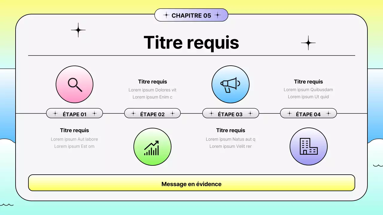 Promotion estivale de formes dégradées aux couleurs vives
