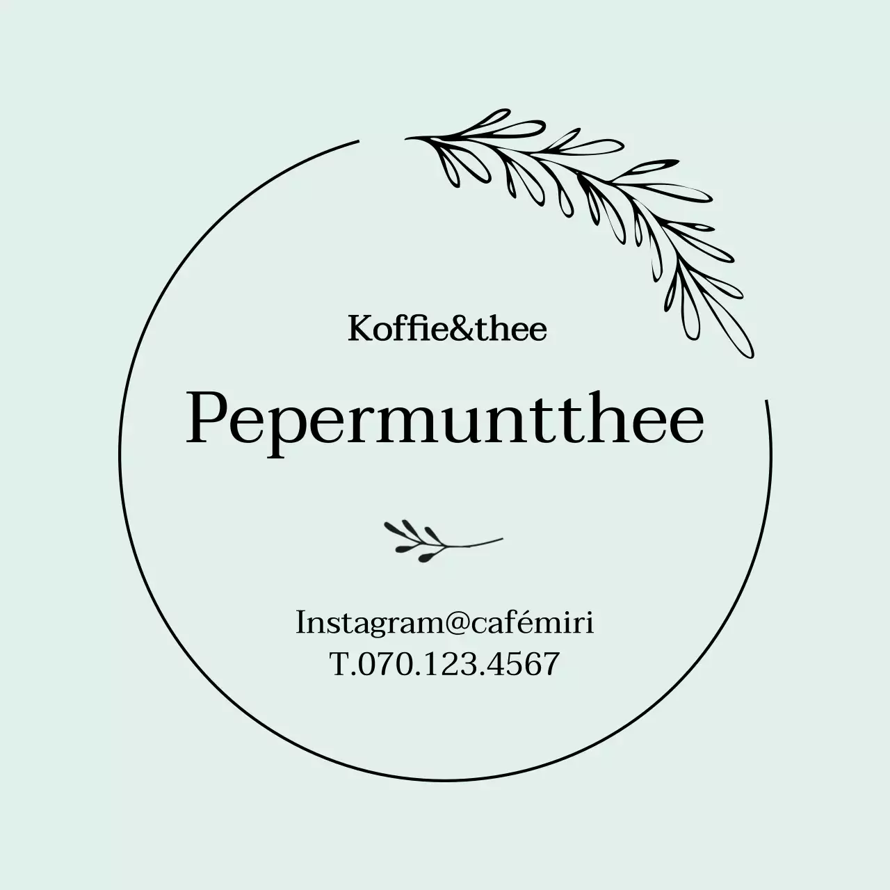 Mint Eenvoudig Illustratiecafé