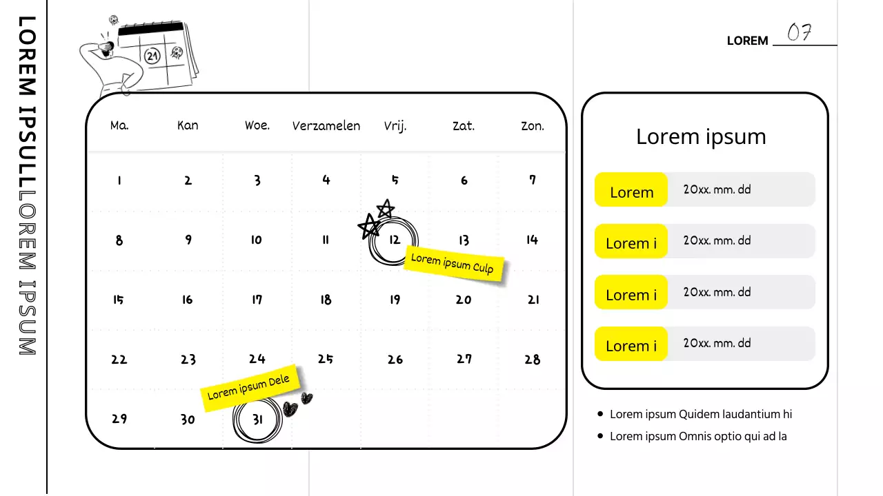 Notulen studiebijeenkomst met witte en gele accenten
