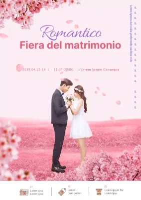 Coppie di sposi romantici