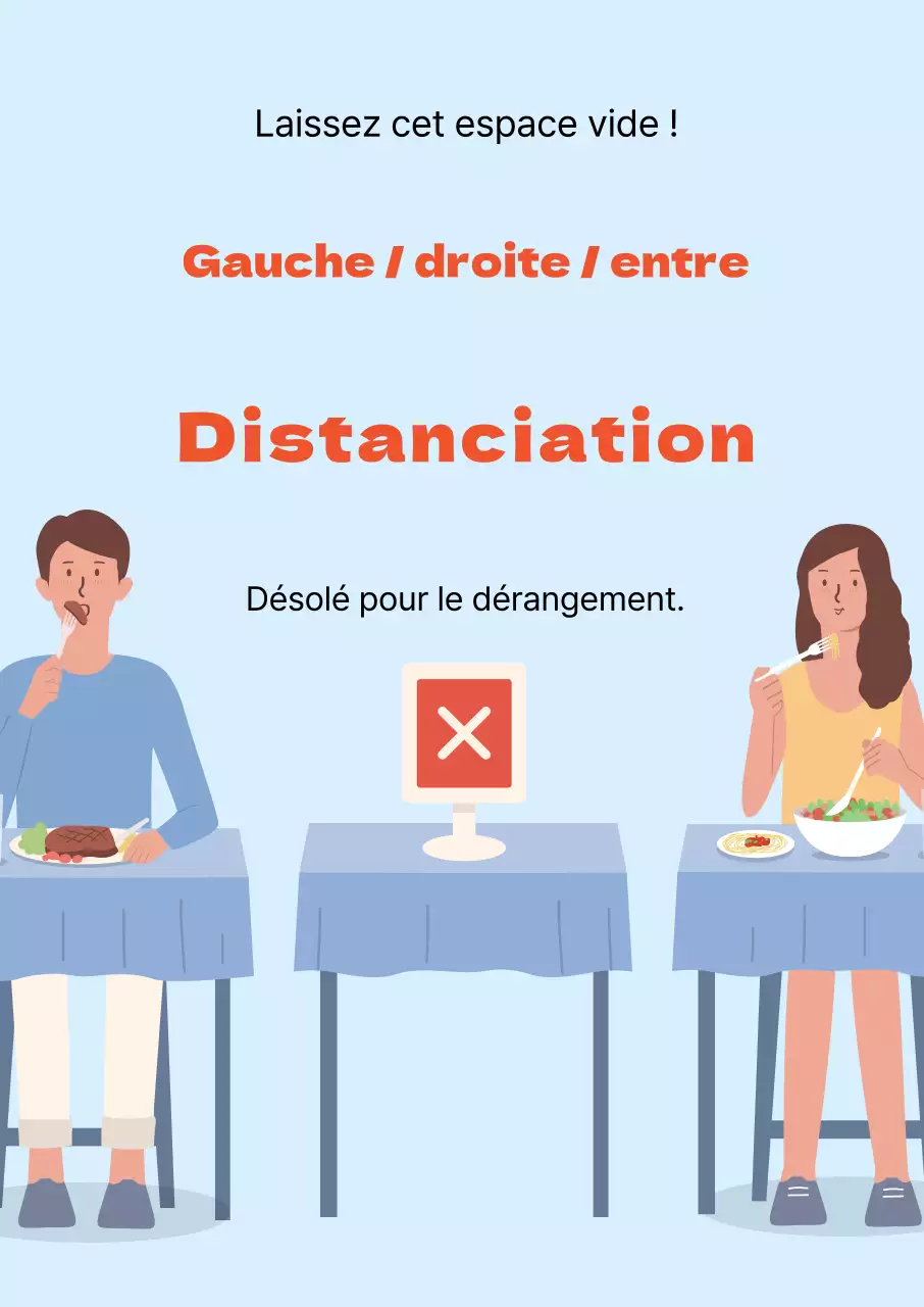 ciel orange illustration corona prévention distanciation sociale