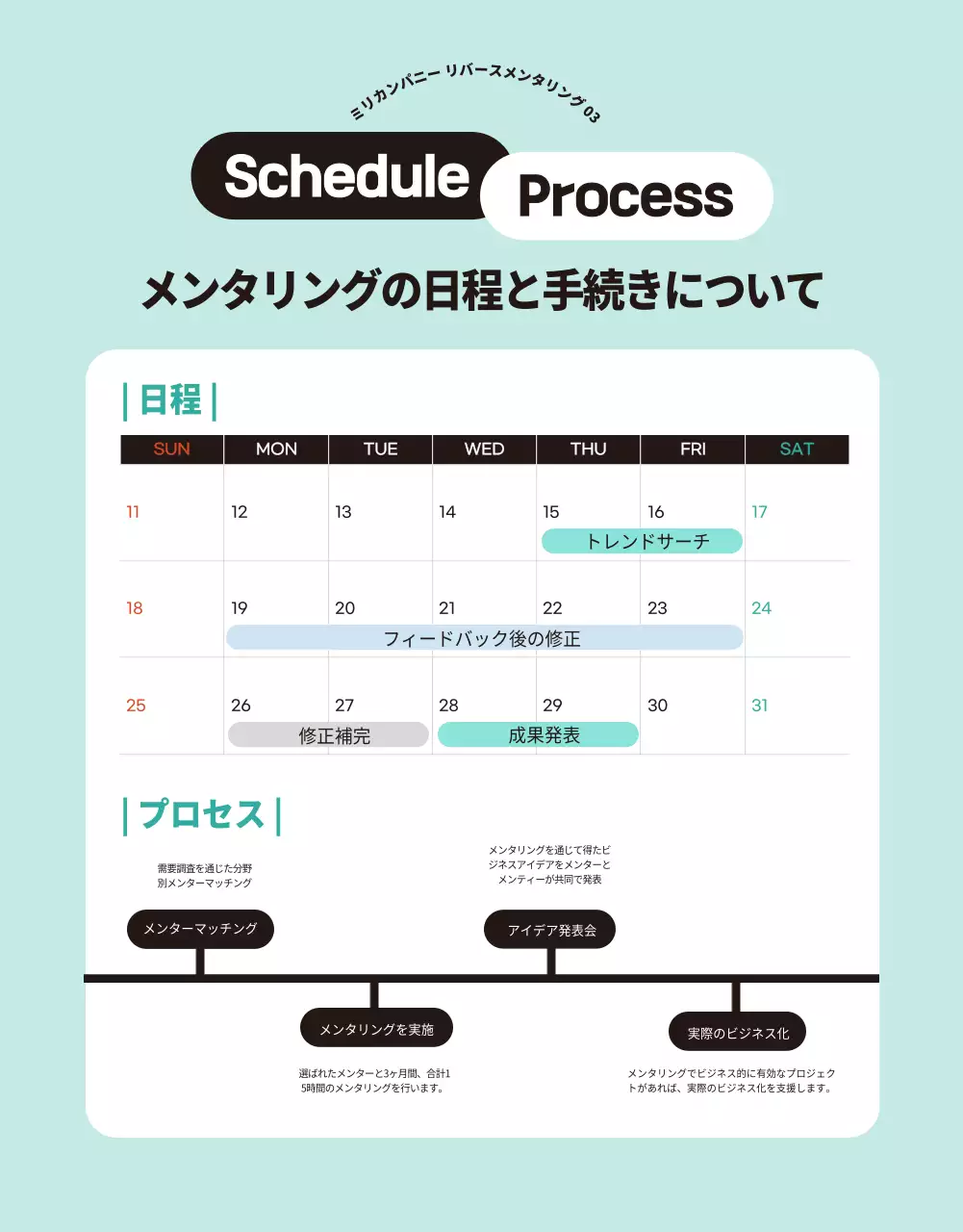 青 シンプル ビジネス パンフレット 詳細ページ