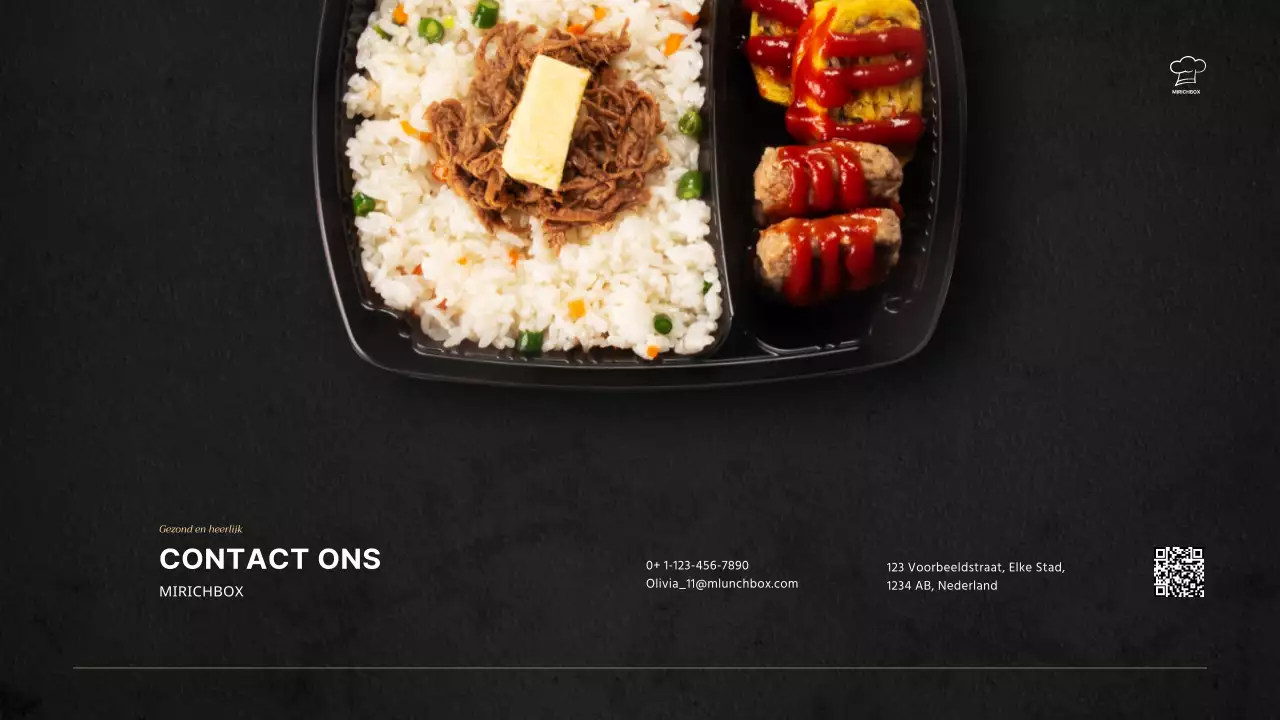 Ondernemingsplan voor een zwart lunchboxbedrijf in het Engels