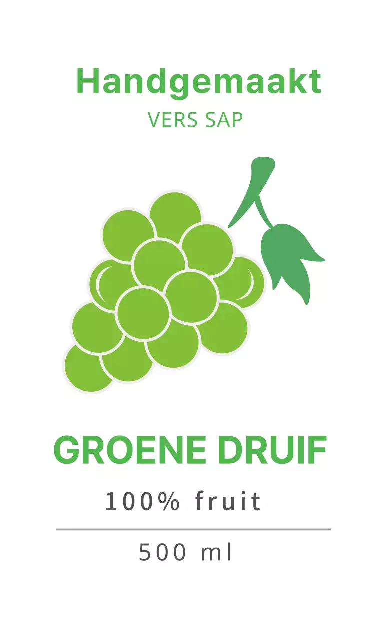 Schattige voedseletiketten met chartreuse illustraties