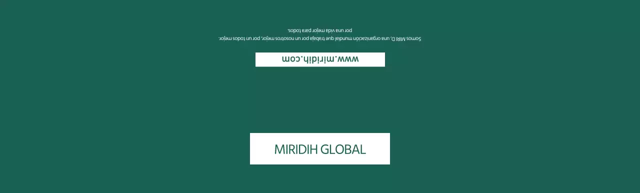 Un sencillo Global Mirridi verde oscuro para la promoción de la empresa