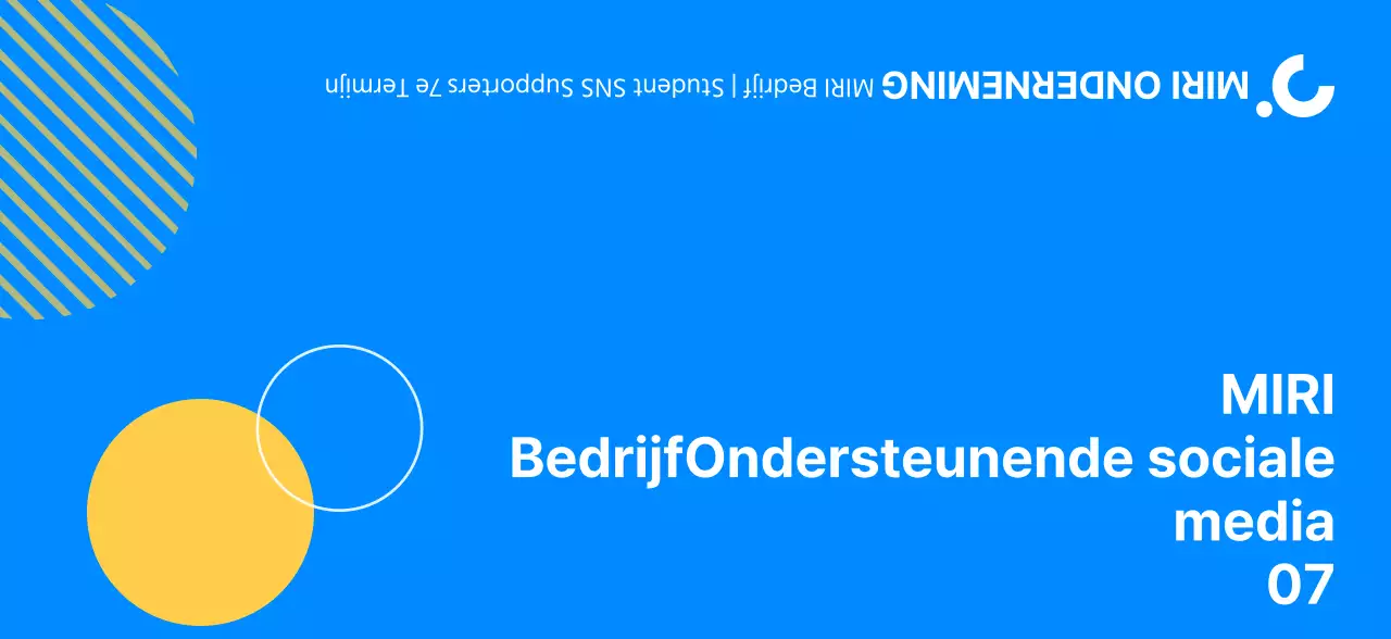 Een eenvoudig concept voor een souvenir van een bedrijfssupporter, met blauwe en gele cirkels.