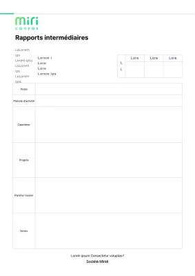 Formatage de base d'un rapport intermédiaire simple