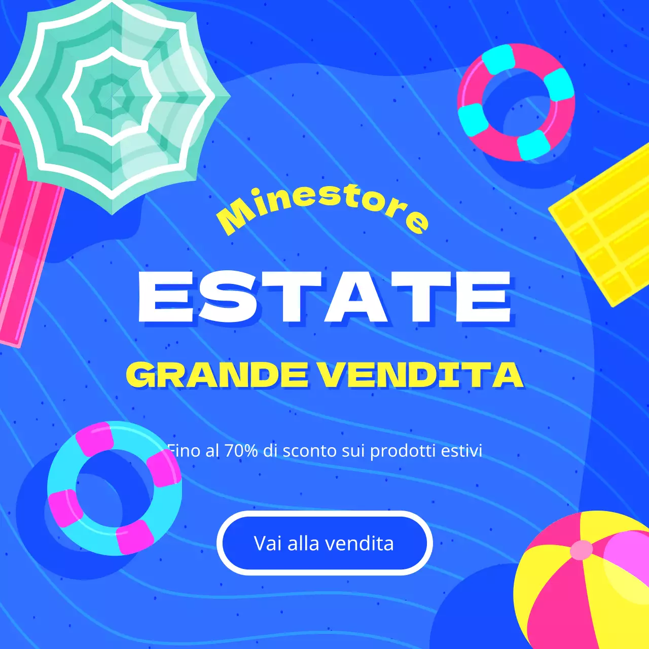 Promuovete la vostra svendita estiva con i toni del blu e del rosa