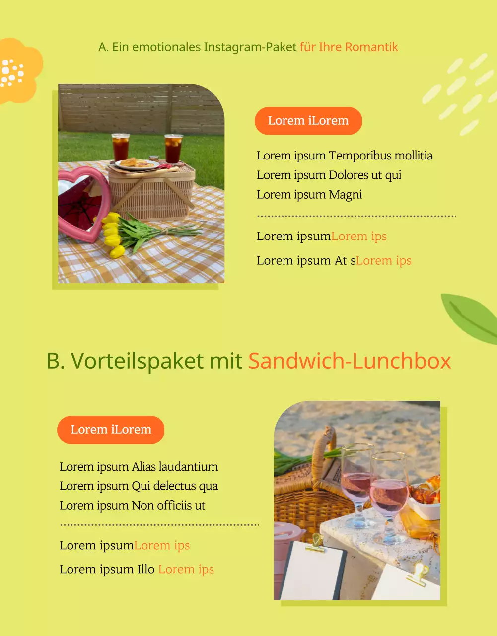 Leuchtend grüne Picknickvermietung Details