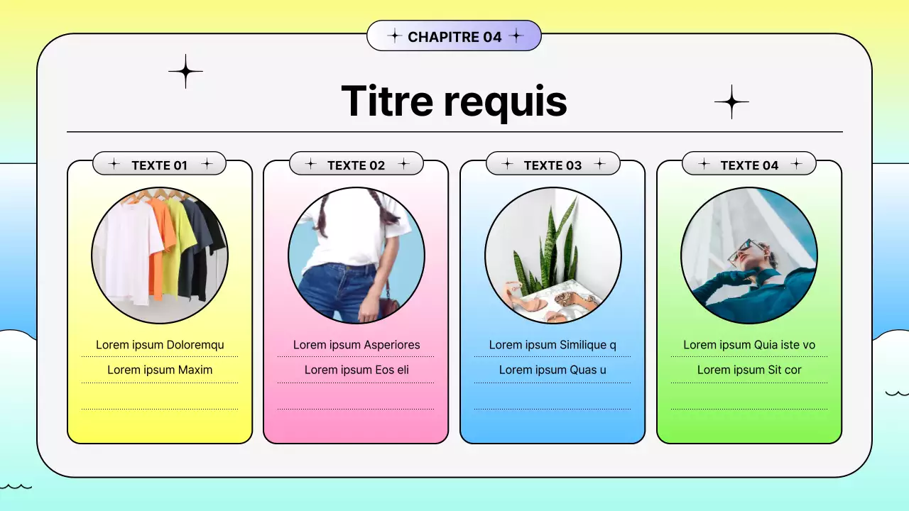 Promotion estivale de formes dégradées aux couleurs vives