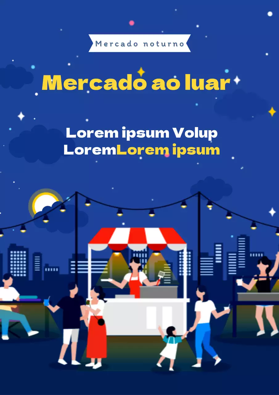 Um bonito folheto de cor índigo para um evento numa cervejaria.