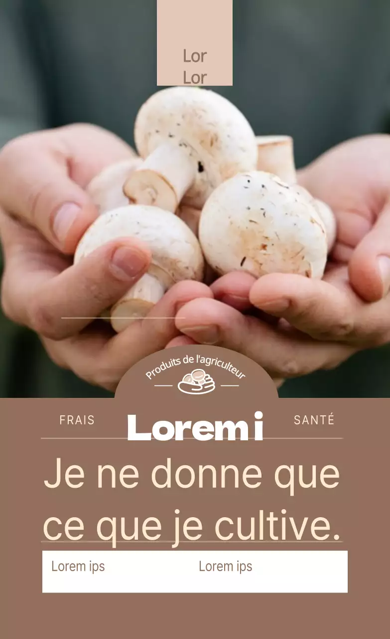 Autocollant vertical Champignon