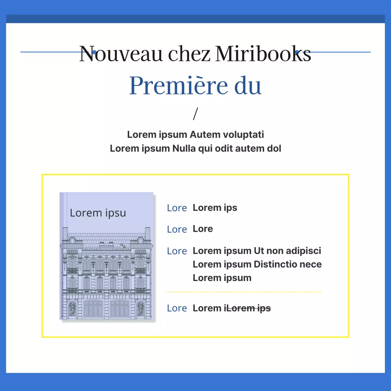 Un guide pour une foire du livre simple en bleu et blanc
