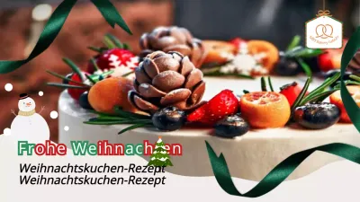 Emotionale Weihnachtsvorschaubilder mit grünem und rotem Farbschema