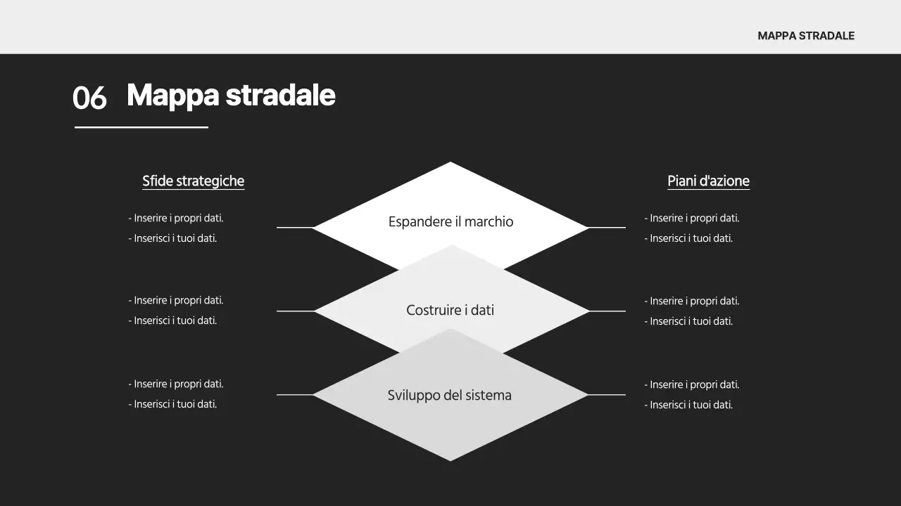 Un semplice profilo aziendale in bianco e nero
