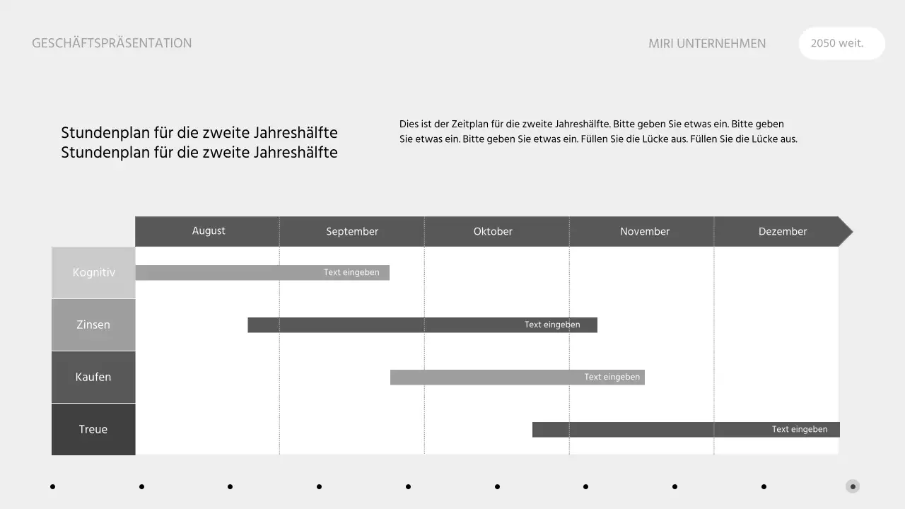 Ein sauberer Geschäftsvorschlag in einer monotonen Infografik