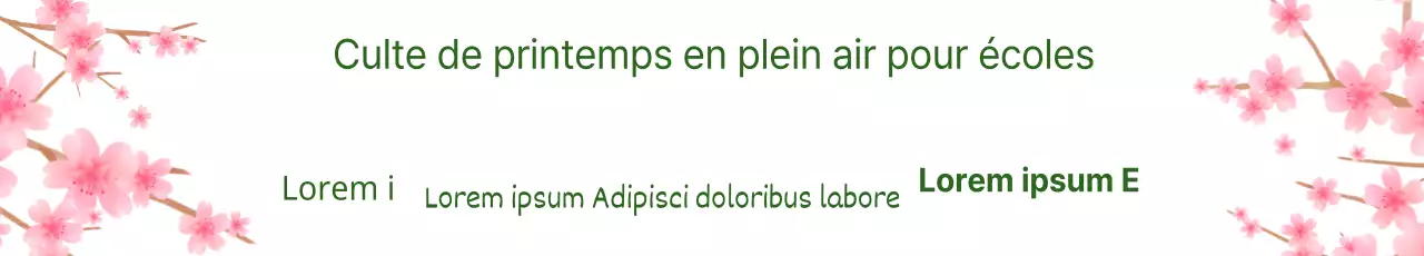 Culte de printemps en plein air