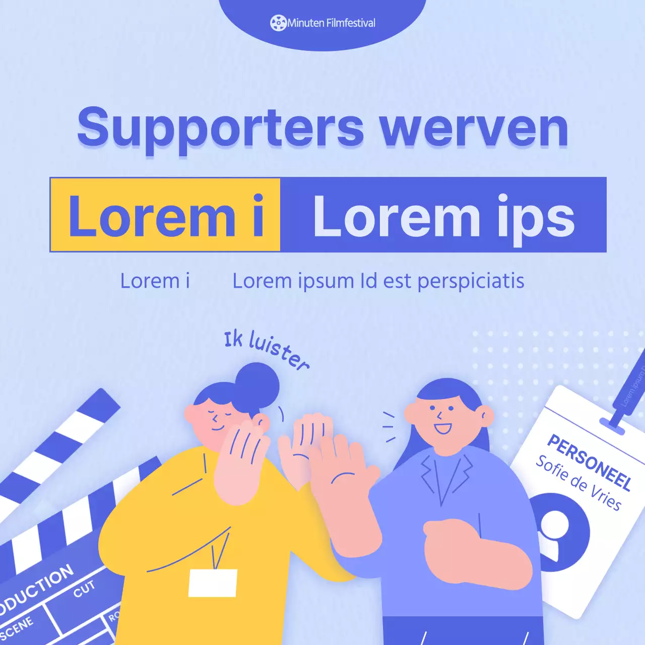 BlueYellowPoint Illustration Film Festival Supporters' Call CardNieuws