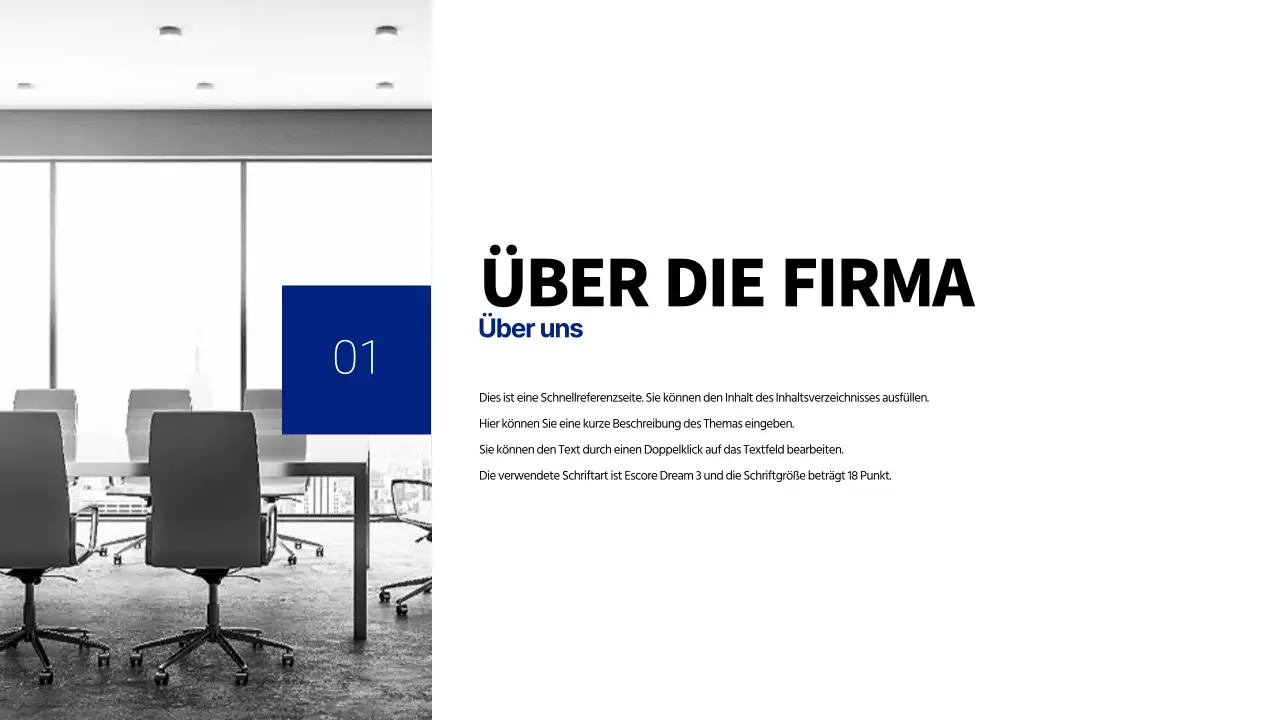 Minimalistischer Firmenbrief