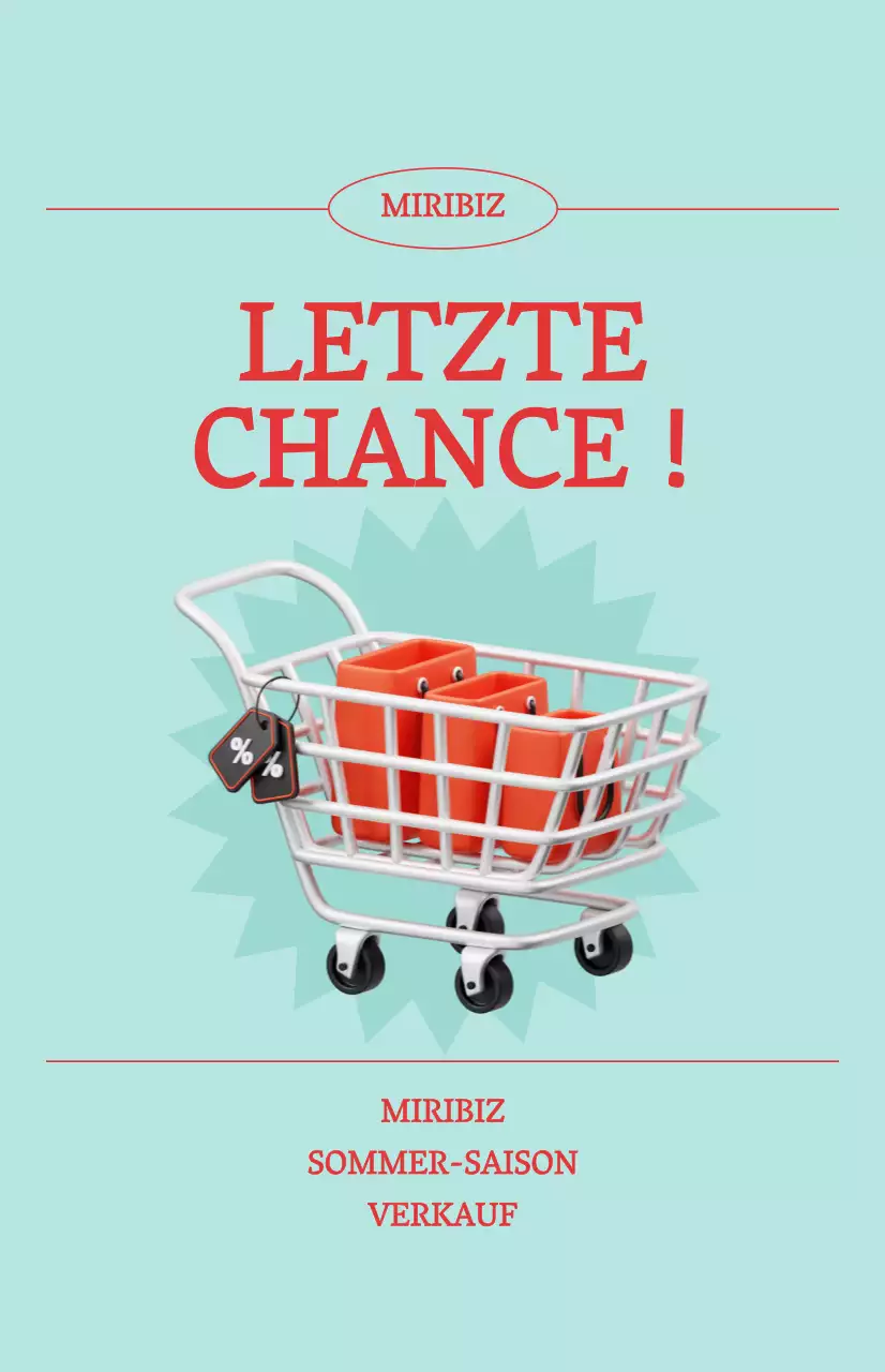 Cooler Sommerschlussverkauf mit blauem Hintergrund