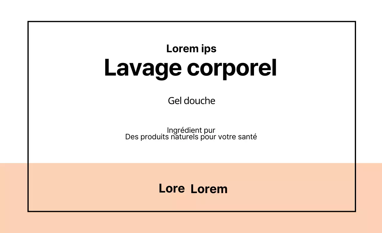 Étiquette d'emballage de gel douche