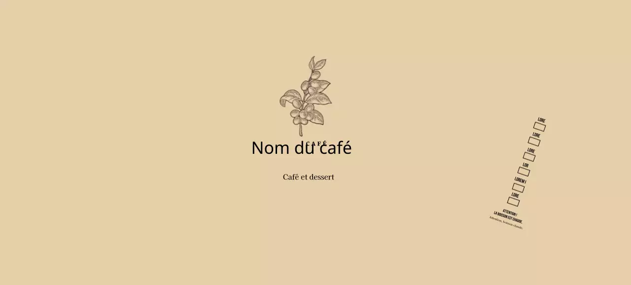 Illustration d'une fleur botanique beige