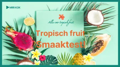 Smaakreviews van tropisch fruit met de nadruk op groene foto's