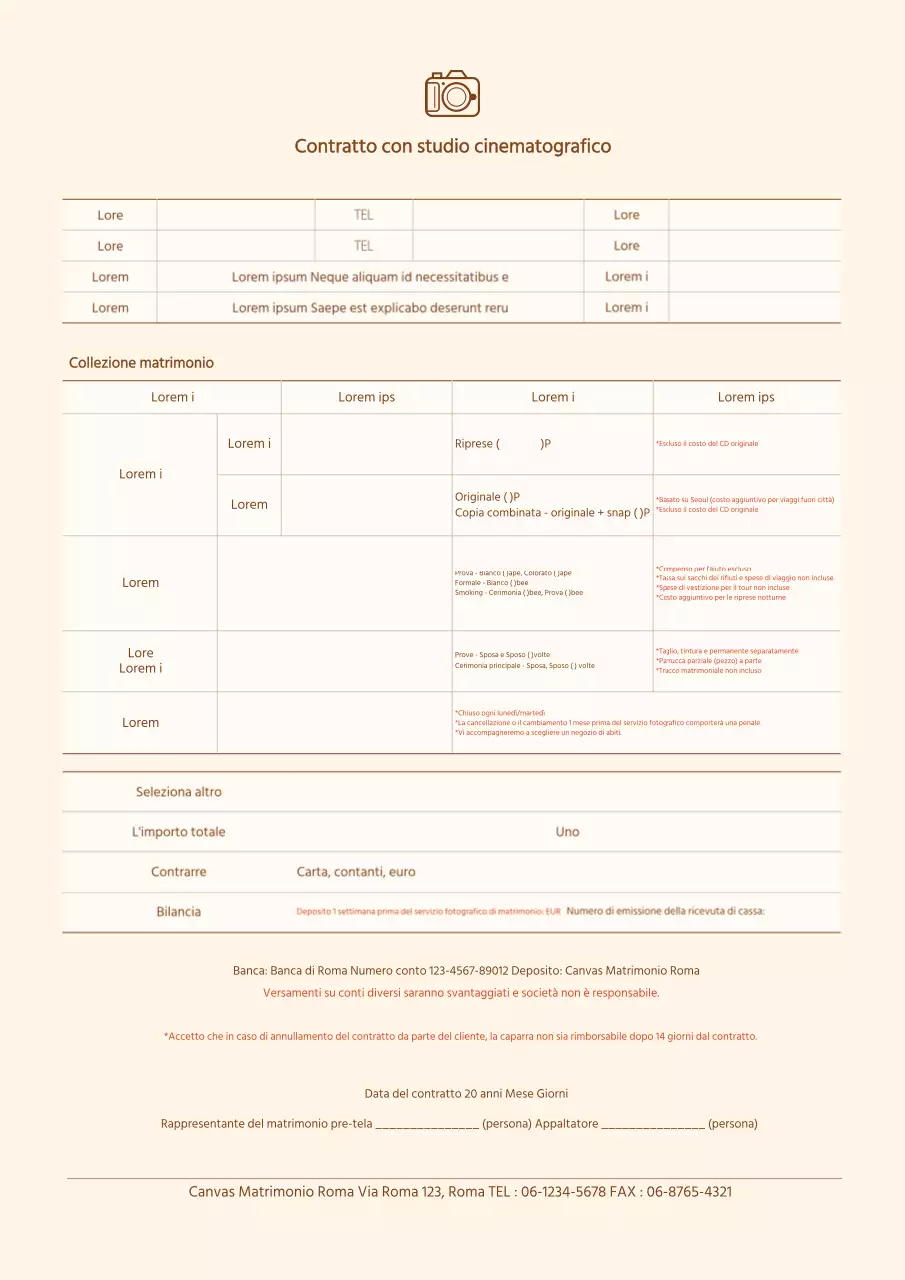 Contratto semplice beige