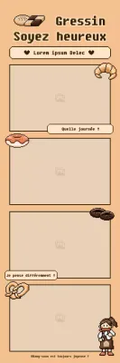 Cadre photo à quatre découpes Pixel Bread Concept en marron