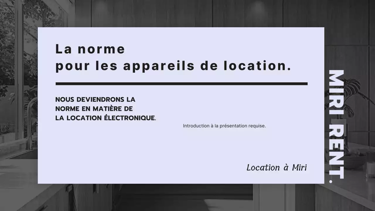 Proposition de service de location d'appareils électroménagers propre et moderne sur fond mauve